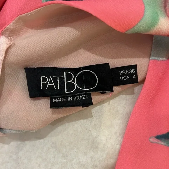 PatBO Pink and Green Sleeveless V-Neck Sundress - Picture 2 of 3